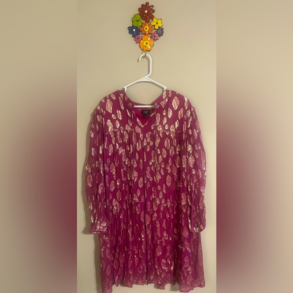 June and Vie, 2x, hot pink and metallic dreas - Picture 1 of 2